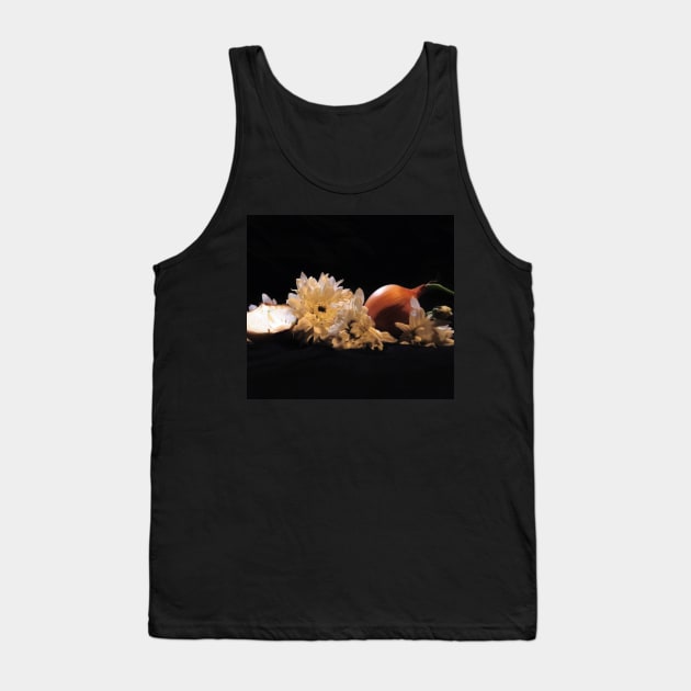 Onions and Daisies  - Baroque Inspired Dark Still Life Photo Tank Top by GenAumonier